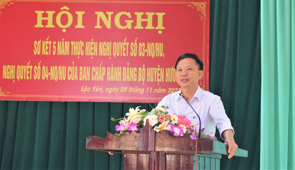 Xã Lộc Yên sơ kết 5 năm thực hiện NQ 03 và NQ 04 của BCH Đảng bộ huyện