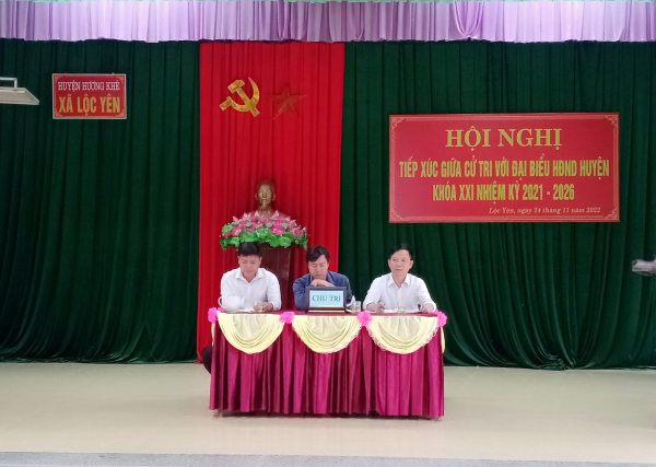 Xã Lộc Yên tổ chức Hội nghị tiếp xúc cử tri với Đại biểu HĐND huyện khóa XXI