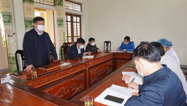 UBND huyện Hương Khê kiểm tra phòng, chống dịch Covid -19 tại xã Lộc Yên