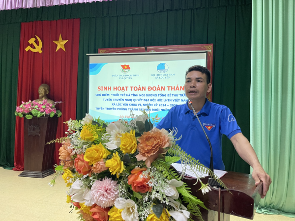 Đoàn xã Lộc Yên tổ chức sinh hoạt toàn đoàn chủ điểm tháng 4/2024